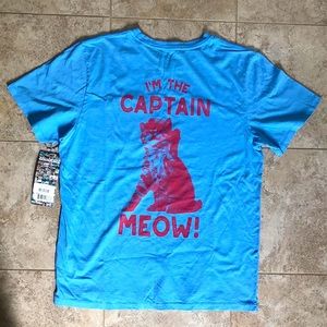 Chubbies NWT Brilliant Blue/Pink Kitten Graphic